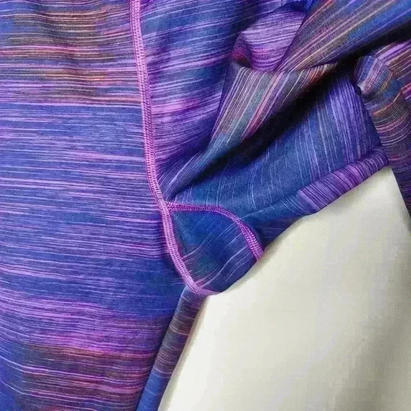 Adidas climalite women's purple orange cropped athletic leggings size XL - Picture 6 of 7